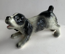 Vintage Goebel Black and Gray Spaniel Dog Ceramic TMK 640 06  4.75