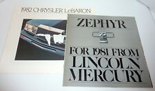 1982 Chrysler LeBARON + Zepher Brochure / Catalog with Color Charts: Convertible picture