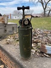 RARE ORIGINAL WWII US ARMY HAND PUMP HALFTRACK, TANK, JEEP WATER EXTINGUISHER picture