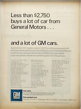 1968 GM $2,750 Buys A Lot Of Car General Motors Print Ad Man Cave Poster Art 60s picture