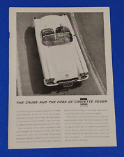 1959 CHEVROLET CORVETTE CONVERTIBLE V8 ORIGINAL CHEVY GM PRINT AD SHIPS FREE S24 picture