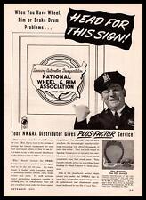 1947 National Wheel & Rim Association NWRA Aluminum Sign Gauge Vintage Print Ad picture