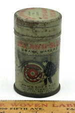 Vintage Antique Rex Anti-Slip Brake Wafers Automobile Gas Advertising Tin 1920s picture