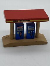 Wooden 4 X 3 Gas Station Building Wood Train Car Play Track Accessories picture
