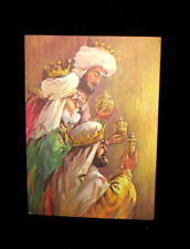 Vintage 3 Kings Bearing Gifts-Front-Card #3151 picture