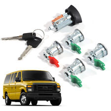 For Ford Econoline Van E150 E250 E350 Ignition & Door Lock Cylinder KEYED ALIKE picture