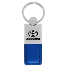 Toyota Sequoia Keychain & Keyring - Duo Premium Blue Leather & Metal Key Fob picture