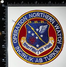 ONW Operation Northern Watch USAF 181st Fighter Wing Incirlik AB Turkey Patch picture