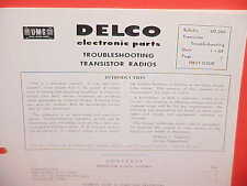 1957 1958 1959 DELCO GM TROUBLE-SHOOTING TRANSISTOR AUTO RADIOS SERVICE MANUAL picture