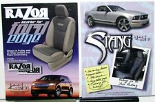 Katzkin Custom Upholstery Sales Cards Pair Ford Mustang & Edge Stang Razor picture