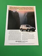 1994 1995 TOYOTA LAND CRUISER VINTAGE ORIGINAL PRINT AD ADVERTISEMENT picture