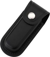1Pcs  Leather Folding Knife Sheath Pocket Knives Belt Clip EDC Pouch Camping✅ picture