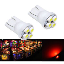 10x #555 T10 4SMD LED Pinball Machine Light Bulb Red 6.3V P3 picture