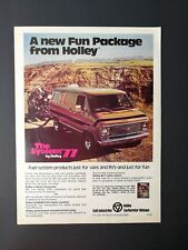 Vintage 1977 Holley Carburetor Van Package Full Page Color AD picture