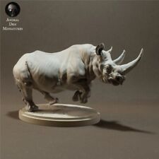 Breyer size Traditional 1/9 resin companion animal Charging Black Rhino picture
