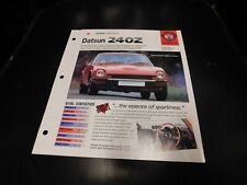 1969-1974 Datsun 240Z Spec Sheet Brochure Photo Poster 70 71 72 73 picture