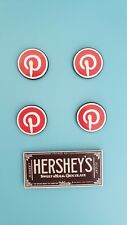 Pinterest logo, & Hershey's Milk Chocolate wall Sign Refrigerator Cabinet Magnet picture