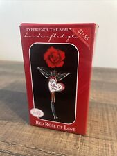 Glass Baron Red Rose Of Love Hand Painted With 22K Gold picture