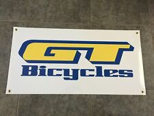Mini GT Bicycles banner sign shop wall garage BMX track mountain bike suspension picture