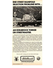 1977 EDELBROCK STREETMASTER & TORKER INTAKE MANIFOLDS ~ ORIGINAL PRINT AD picture