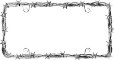 22230 Barbed Wire II License Plate Frame, Chrome, 1 Frame picture