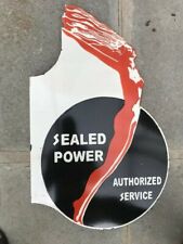 PORCELAIN SEALED POWER  ENAMEL SIGN 30X21  INCHES DOUBLE SIDED WITH FLANGE picture