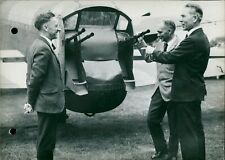 Reunion in front of British bomber after 25 years. - Vintage Photograph 3435042 picture
