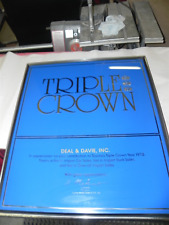 '78 HUGE DEALERSHIP SHOW ROOM AWARD SIGN FRAMED RARE NICE CLEAN WOW TRIPLE CROWN picture