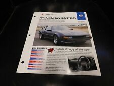1982-1986 Toyota Celica Supra Spec Sheet Brochure Photo Poster 85 84 83 picture