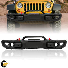 Steel Front Bumper Fit For Jeep JK Wrangler 07-18 Rubicon 10th Anniversary Style picture