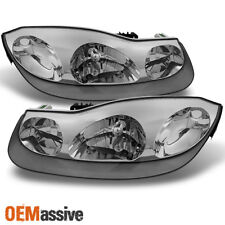 Fit 01-02 Saturn S Series SC1 SC2 Coupe Chrome Clear Headlights Replacement Pair picture
