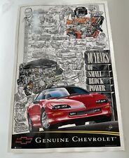 1995 Chevy Camaro 40 Years GM Dealer Poster Small Block RARE NOS 24x36 GM Dealer picture