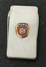 Ford 1955-57 Manicure Kit Pocket Holder Block Letters Emblem Chrome VTG picture