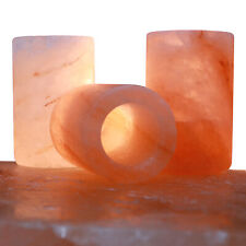 Himalayan Rock Salt Shot Glass, 3.2 Inches Tall, 1.2 Oz Orange Hue - Pack of 4 picture