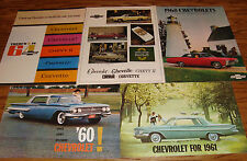 Original 1960 1961 1964 1966 1968 Chevrolet Full Line Sales Brochure Lot of 5 picture