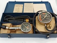 1949-50s NASA Timing Light Fuel Compression Gauges Original Hammered Metal Case picture