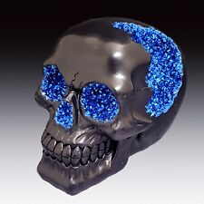 Skull with Blue Geode Figurine Statue Skeleton Halloween picture