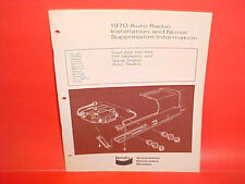 1970 FORD MUSTANG LINCOLN MERCURY BENDIX RADIO INSTALLATION SERVICE SHOP MANUAL picture