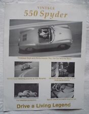 BECK 550 SPYDER LEAFLET (PORSCHE ROADSTER CHARLES DEVELOPMENT CALIFORNIA SPIDER) picture