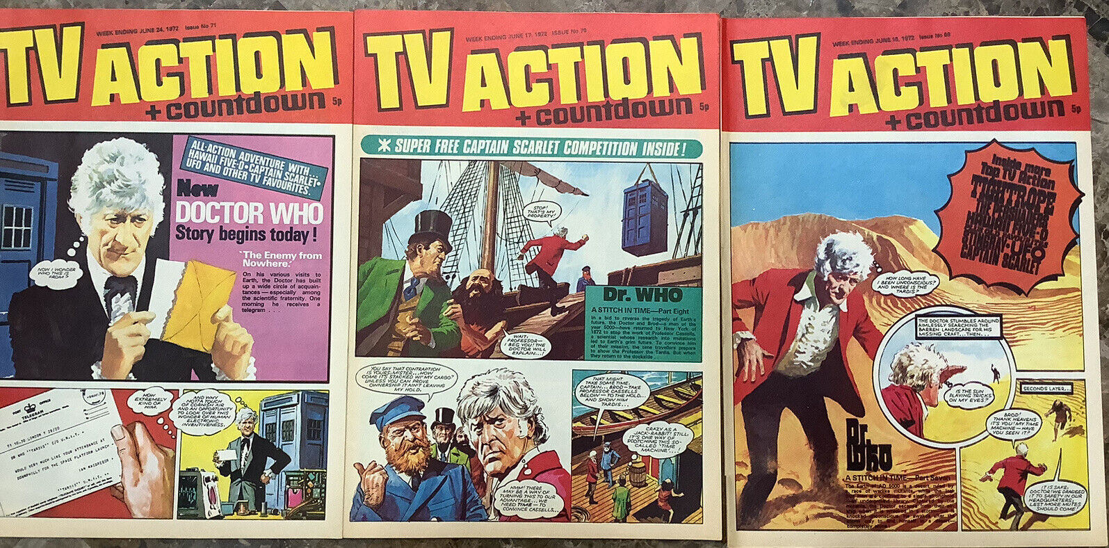 TV Action + Countdown #69 #70 #71 UK 1972 Magazines