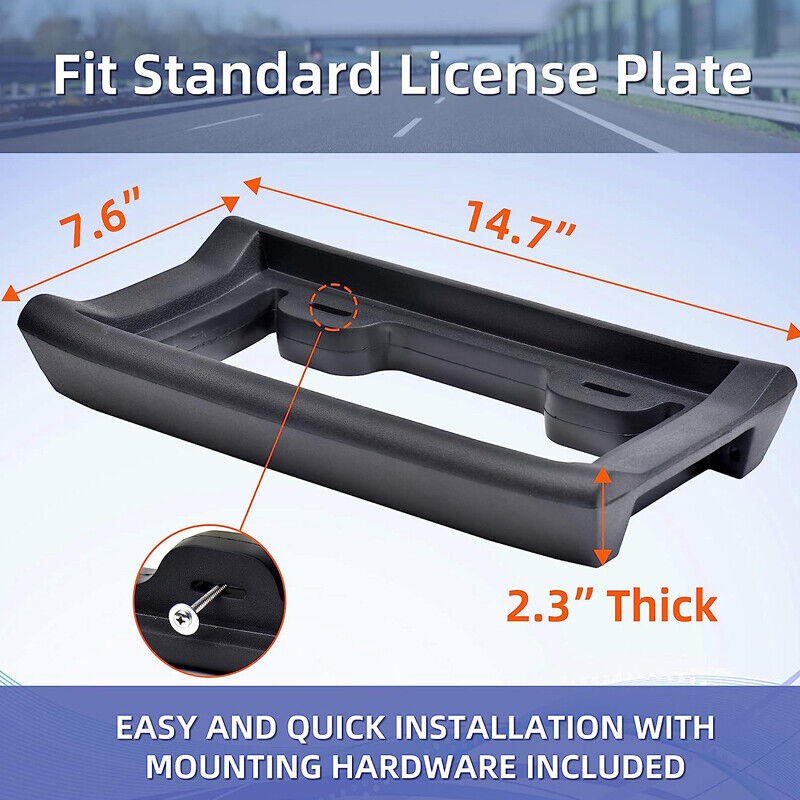Heavy Duty Car SUV License Plate Bumper Guard with Screws and Protector Rubbers
