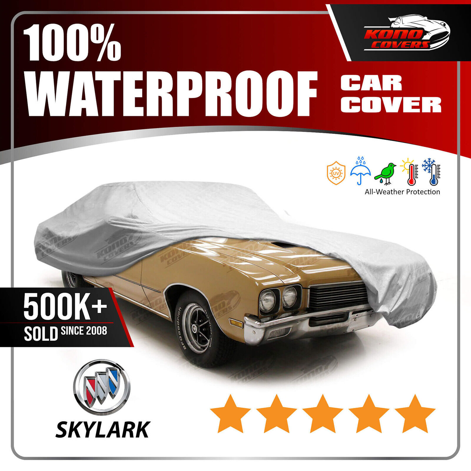 Buick Skylark 6 Layer Waterproof Car Cover 1969 1970 1971 1972