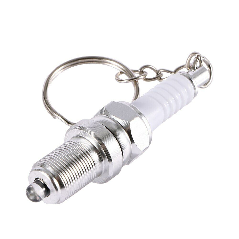 Spark Plug Keychain LED Light Key Chain Ring Car Parts Keyring Key Fob - Choose