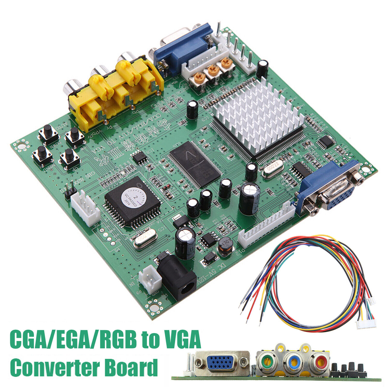 5V Arcade Game RGB CGA EGA YUV to VGA HD Game Video Converter Output Board U2H1