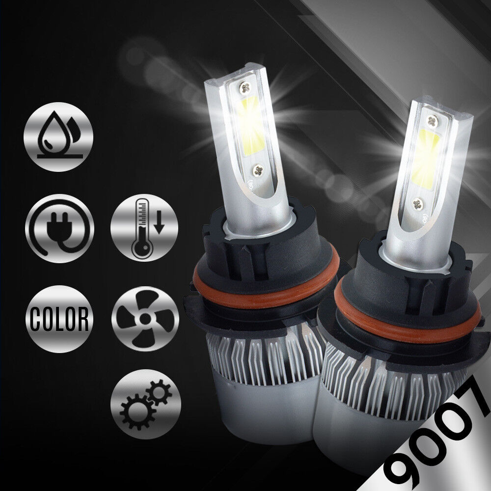 72W 48800LM US BridgeLux Chip LED Kit 6000K Headlight Hi / Lo Bulbs - 9007 HB5