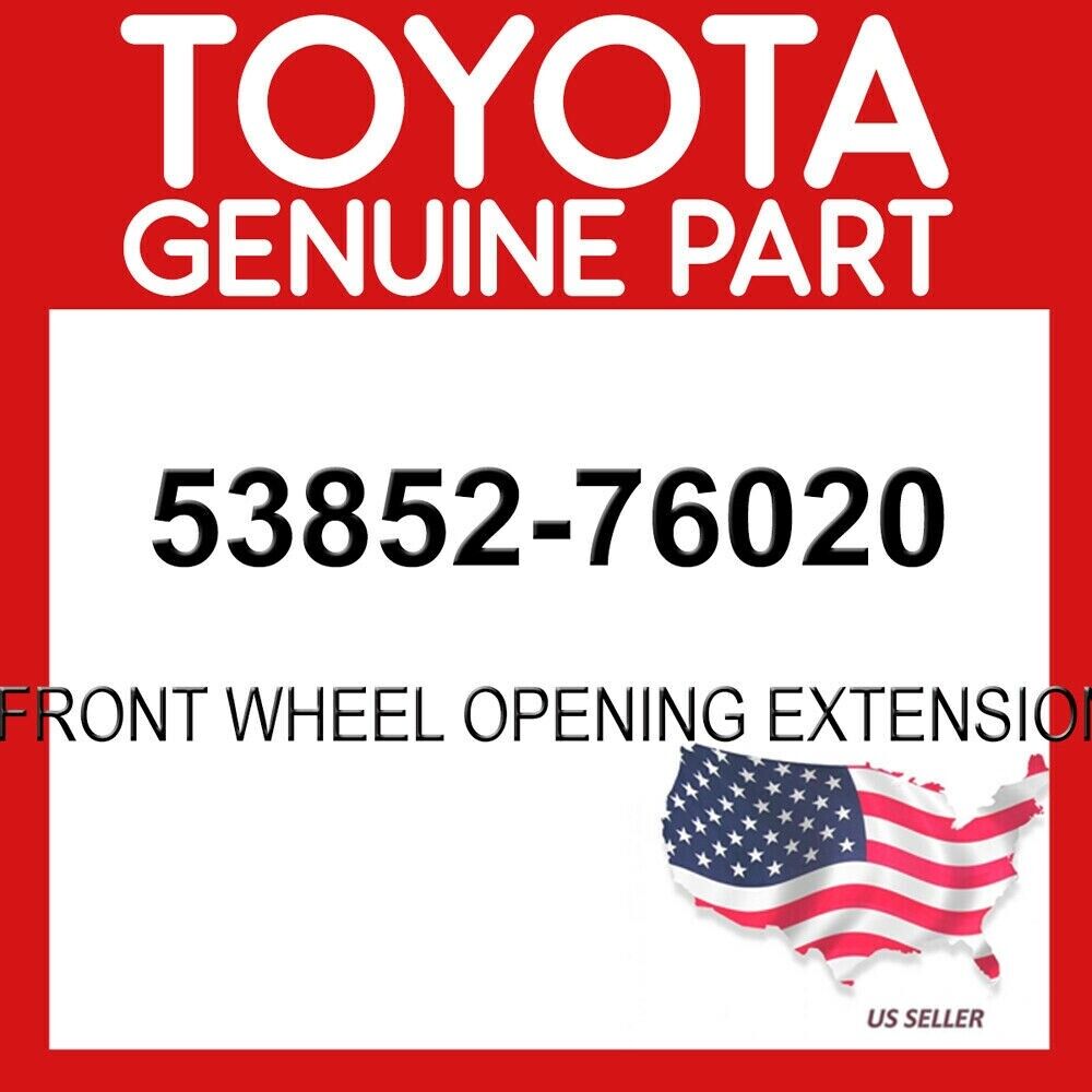 TOYOTA GENUINE 53852-76020 PAD, FRONT WHEEL OPENING EXTENSION, LH OEM