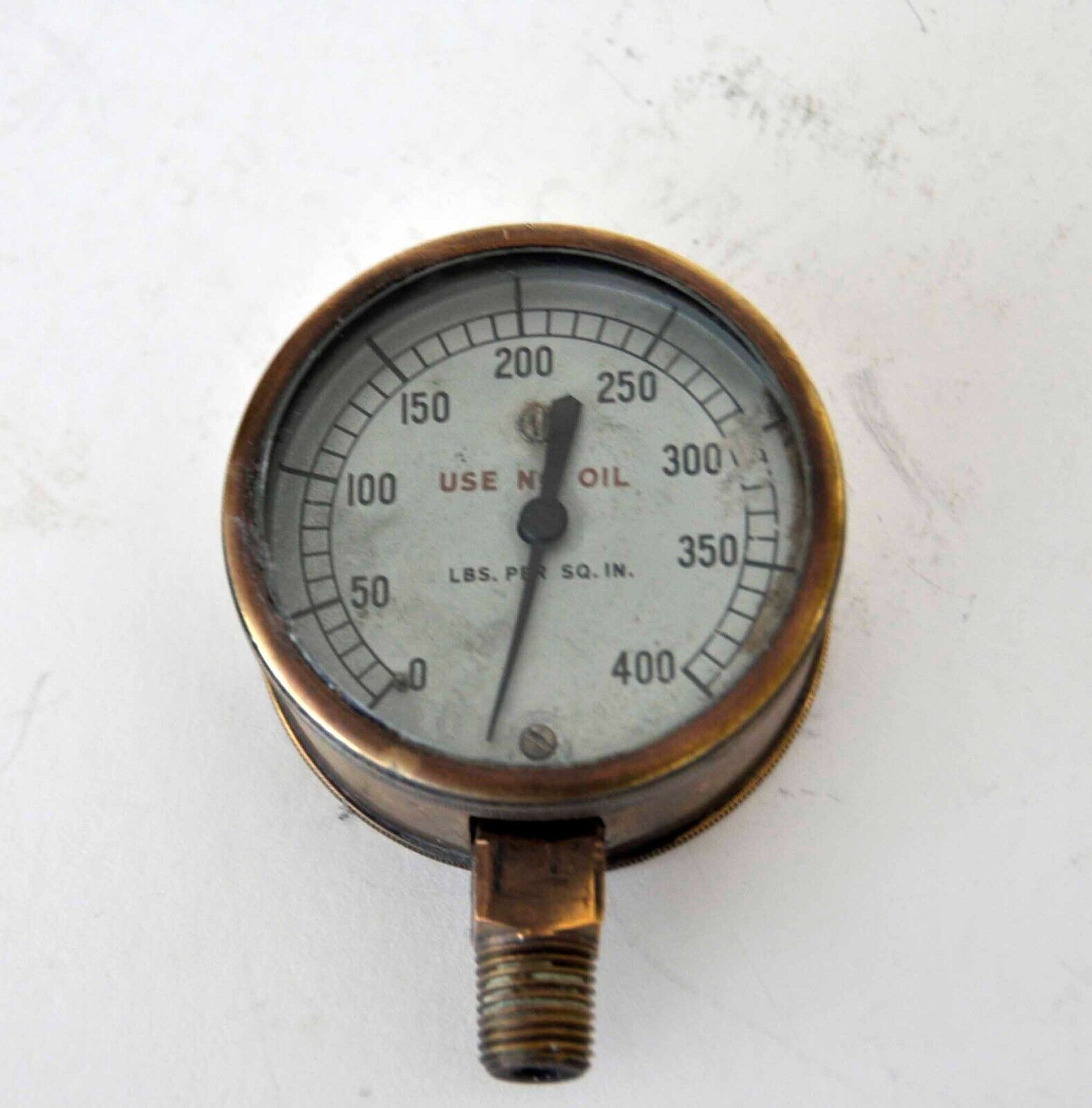 Vintage Moto Meter 2 3/4  ” Gauge Brass ‘Use No Oil’ Steampunk G. E. ,WISCONSIN