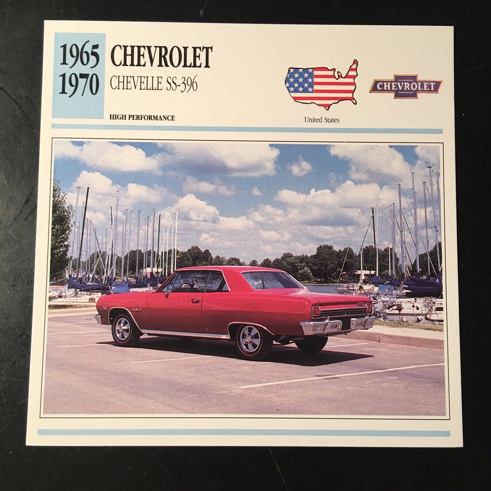 Chevrolet Chevelle SS-396 1965-1970 Spec Sheet Info Card