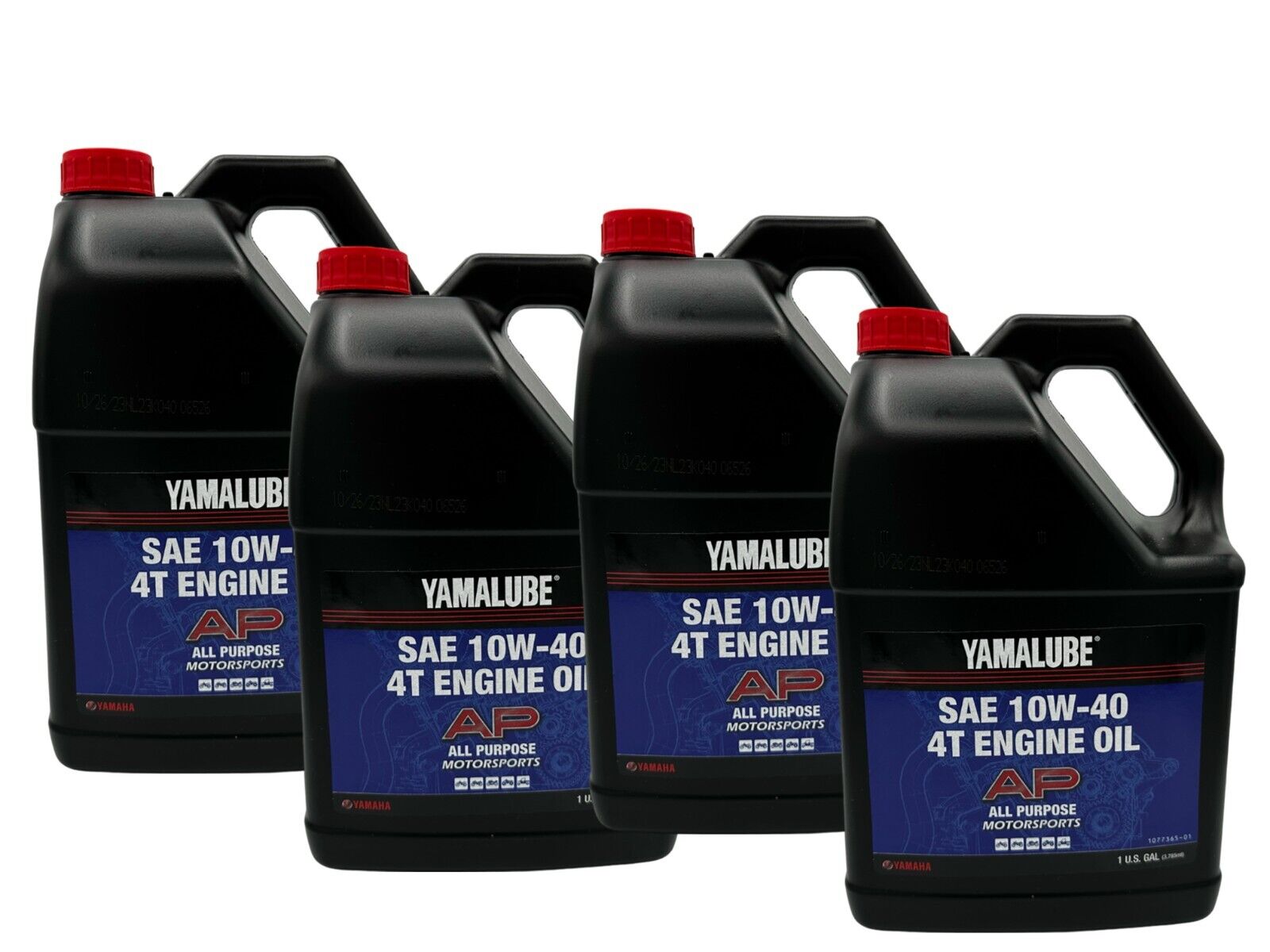 Yamaha OEM All Purpose Performance 4-Stroke Engine Oil LUB-10W40-AP-04-4PACK