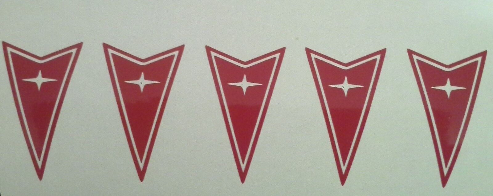 Set (5)  RED Pontiac center cap wheel rim skin emblem vinyl decal sticker logos